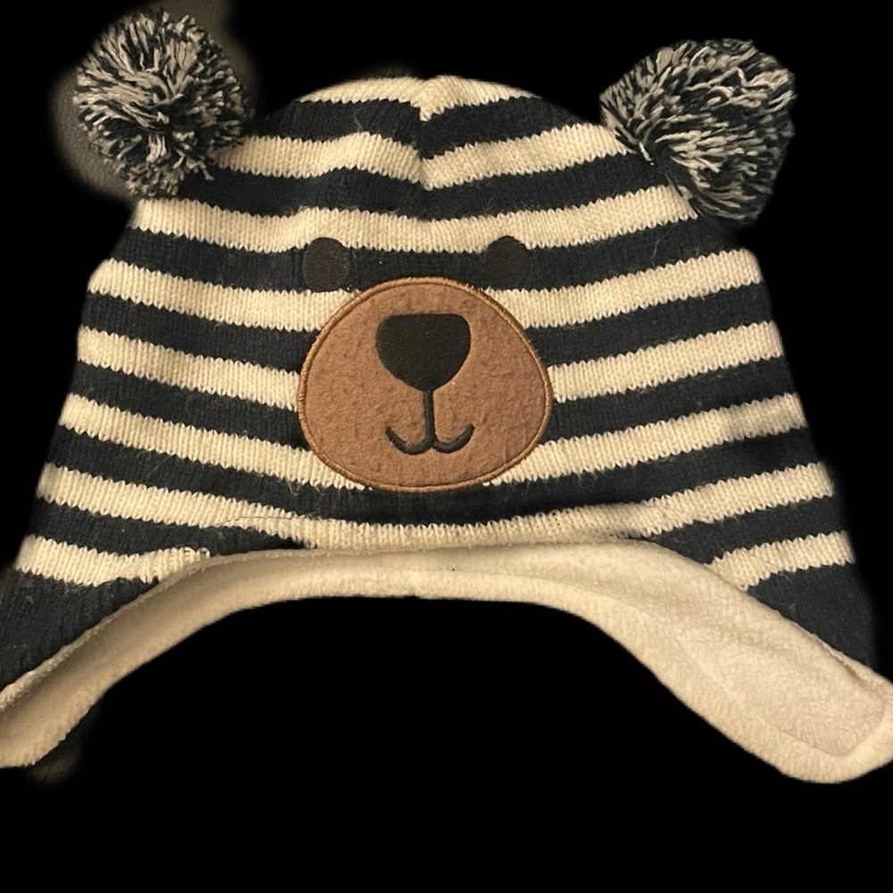 Cute Striped Bear Hat